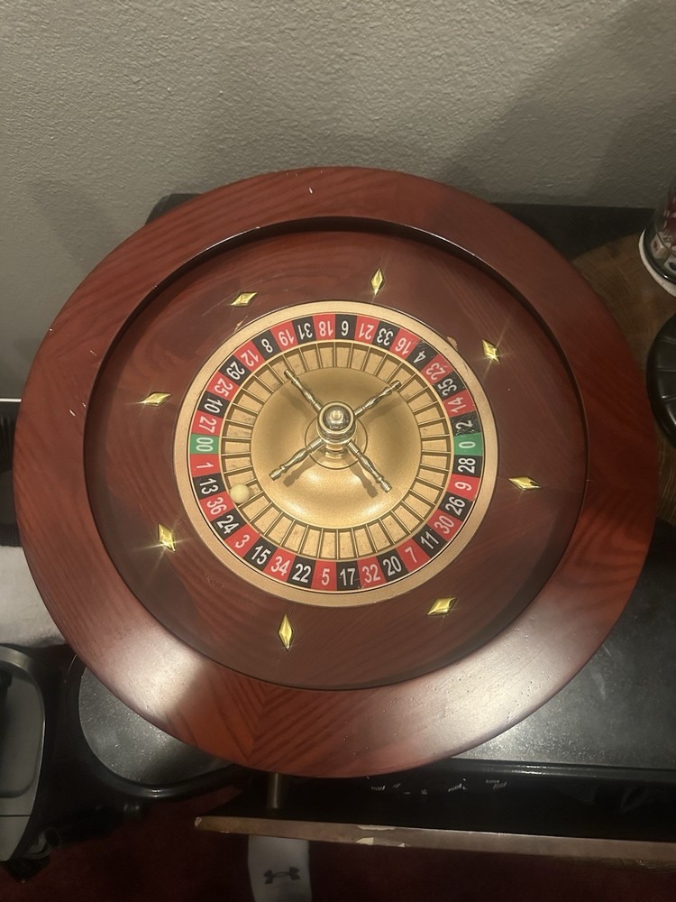 Deluxe Wooden Roulette Wheel Casino Grade Precision Bearings Roulette Wheel S…