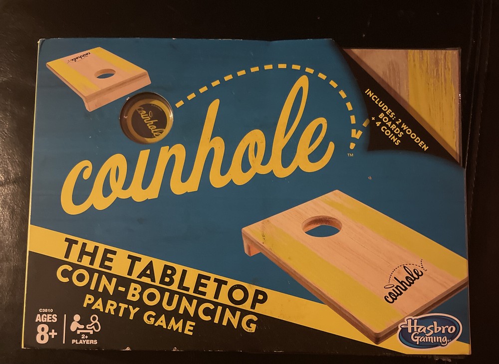 New Hasbro Coinhole Game Tabletop Coin Bouncing Party Game