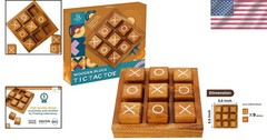 Rustic Wooden Tic Tac Toe Game – Perfect Coffee Table Decor & Gift Idea