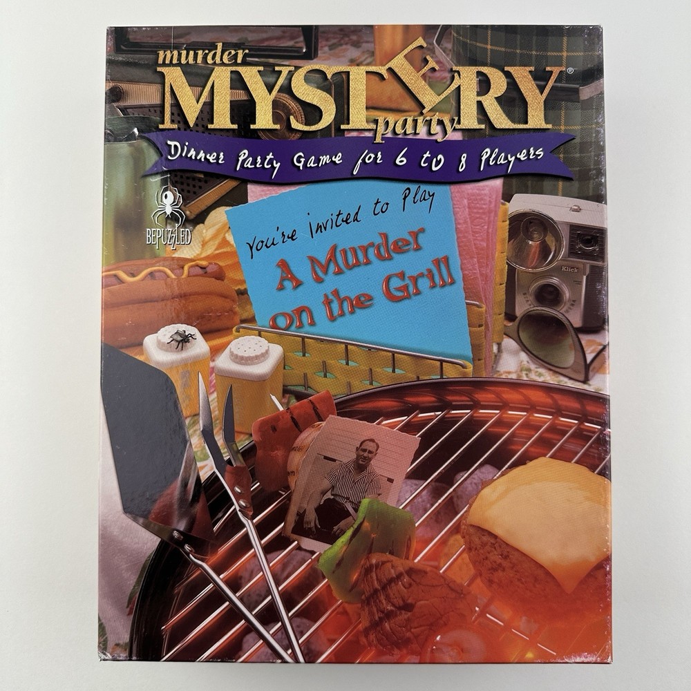 Murder Mystery A Murder on the Grill Dinner Party Game New Open Box