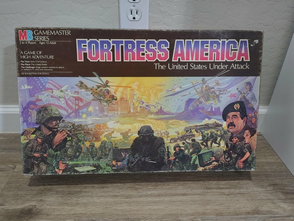 Fortress America The US Under Attack Board Game 1986 Milton Bradley Near Comp.