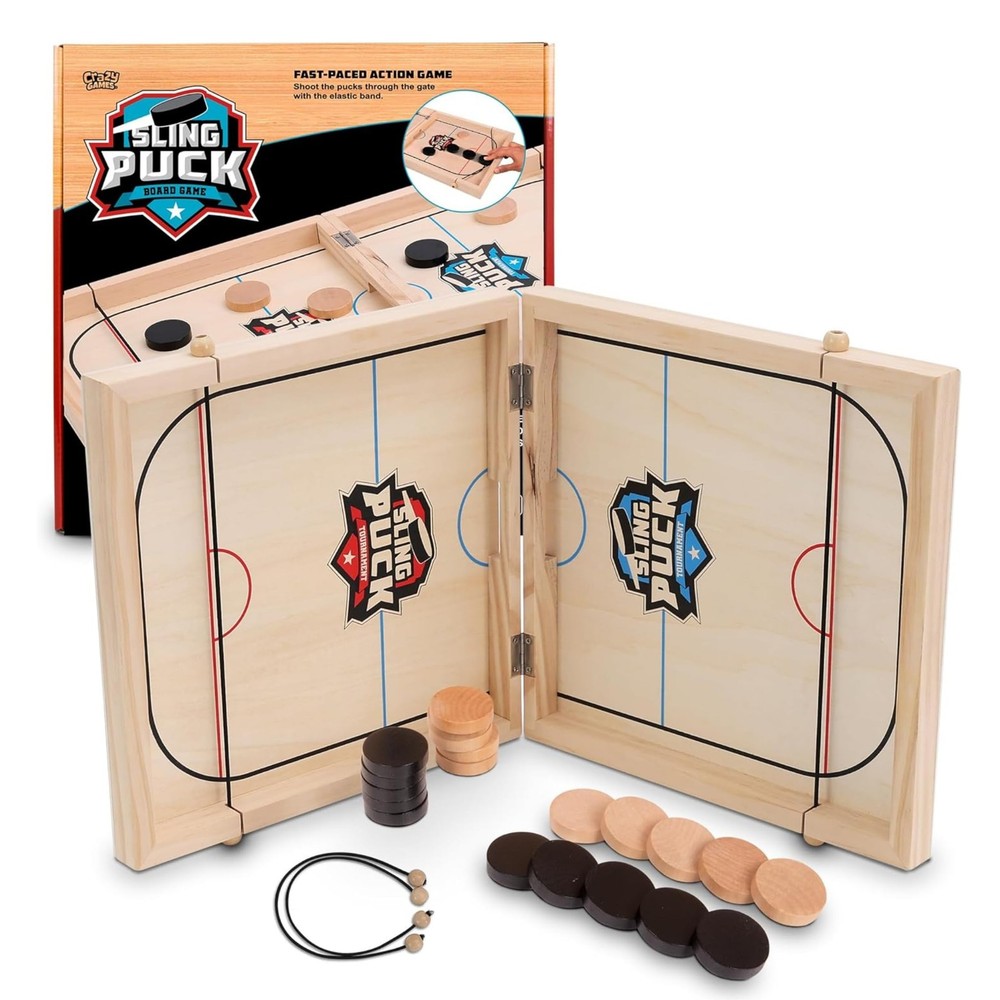 Fast Sling Puck Game 24 Inches Large Size – Super Winner Slingshot Puck Board…