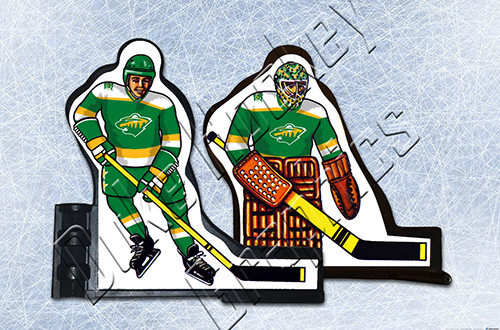 NHL Minnesota Wild 2024-Present alternate PEEL-OFF vinyl decals Coleco compatibl