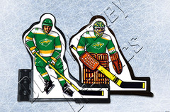 NHL Minnesota Wild 2024-Present alternate PEEL-OFF vinyl decals Coleco compatibl