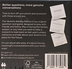 Vertellis Holiday Edition Card Deck Conversation Game for 2–8 Players NEW Sealed
