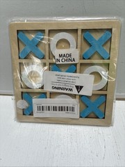 Tic Tac Toe Game Wooden Board Game Table Toy Player Room Decor Tables 6”