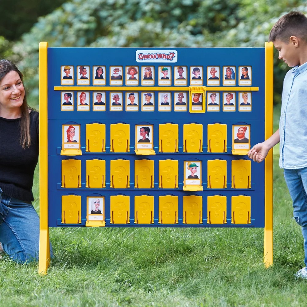 Giant Guess Who? 3.6 ft Double‑Sided Board 48 Oversized Cards Indoor Outdoor NEW