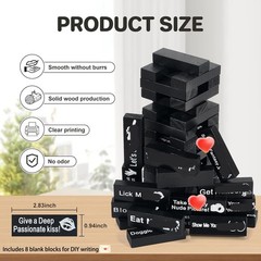 48 Blocks Adult Naughty Games, Tumble Tower Couples Game for Adults, Sexy
