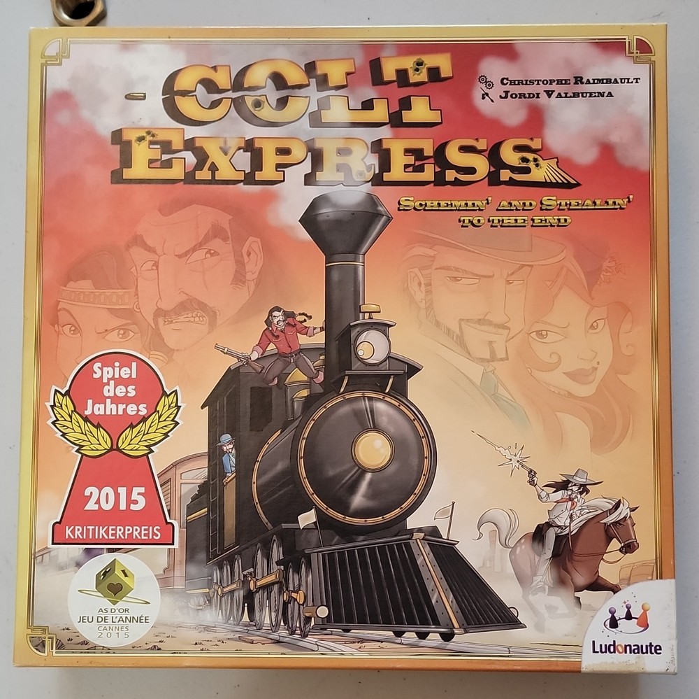 Ludonaute Colt Express Board Game, 3D Train, 2015 Spiel des Jahres, Western