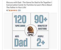 Discuss With Dad 120 Conversation Cards Father Son Bonding Family Gift Set