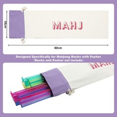 3 Pcs Empty Mahjong Canvas Bag Gift Embroidered American Mahjong Set Incl Til…