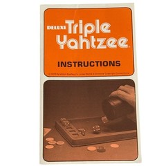 Milton Bradley Board Game Unisex OS Blue Deluxe Triple Yahtzee Vintage 1978 Dice