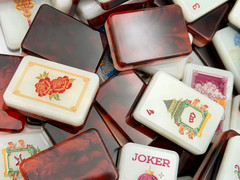 Premium American Mahjong Set 160pcs – Red Fire