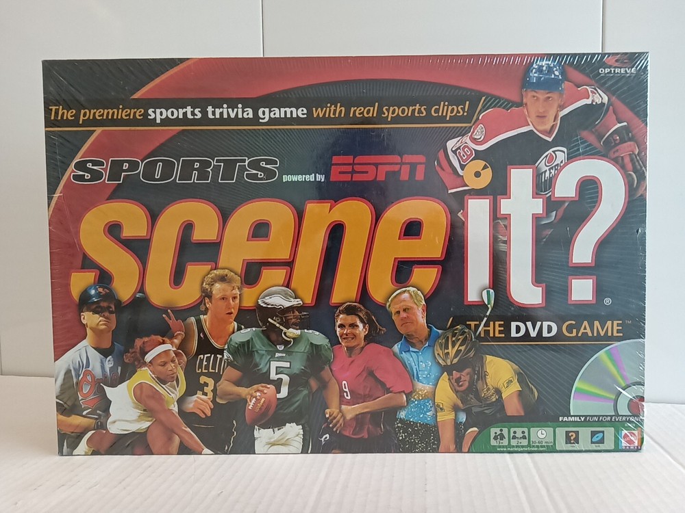 Mattel Scene It Powered By ESPN Family Party DVD Game Sports Video Clips Trivia