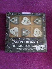 Wooden Spirit Board Tic Tac Toe Game for Kids Adults Halloween