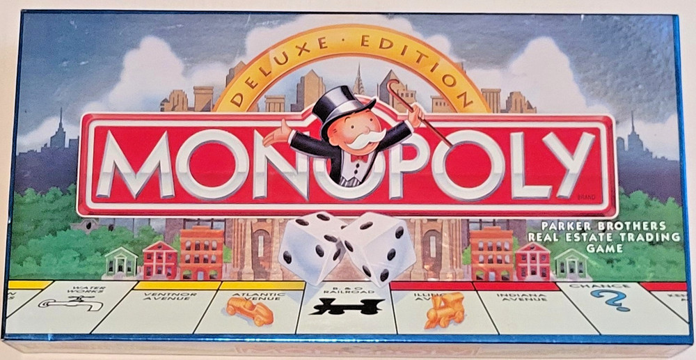 Monopoly Deluxe Edition 00011 1998 Parker Brothers Gold Tokens (Not Played)