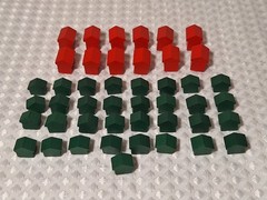2006 Monopoly 1935 Classic Edition Replacement Parts Pieces Wood Houses & Hotels