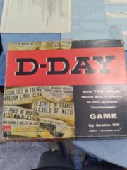 1961 Vintage Avalon Hill D-Day Invasion Board Game World War II WW2 War Strategy