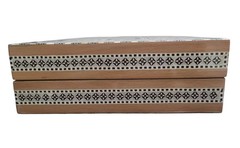 2 in 1 Backgammon Board Inlaid Mother of Pearl/Backgammon Egyptian Chess20.47 in