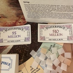 Masterpiece Board Game Vintage 1987 Parker Brothers Art Auction – 100% Complete