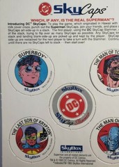 POGS 1993 SUPERMAN DC COMICS SKYCAPS Promo Sheet of 5 – Skybox + BONUS