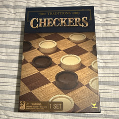 Cardinal Checkers Strategy Board Game Set w/ Folding Board, 2 Players, Ages 6+