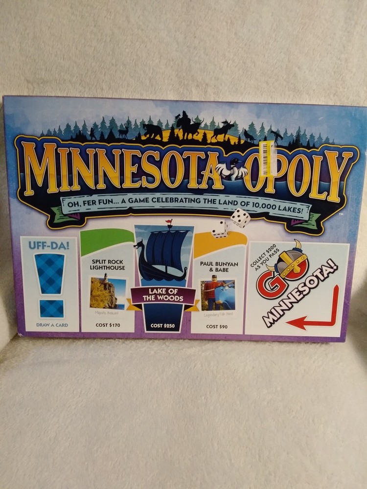 Minnesota Opoly A Fun Game Celebrating The Land Of 10,000 Lakes Late For The Sky
