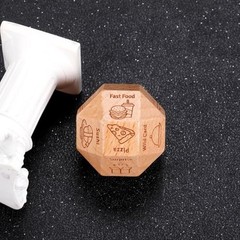 Wood Date Night Food Dice 18 Choices Anniversary Gift for Couples Decision