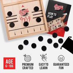 Fast Sling Puck Game – Your Speed and Accuracy with This Fast-Paced Wooden A…