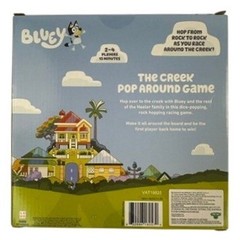 Bluey Kids The Creek Pop Around Board Game Blue New Bingo Bandit Chili Muffin