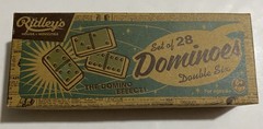 Ridley’s Set Of 28 Dominos Double Six Wooden Box Instructions Retro Box New