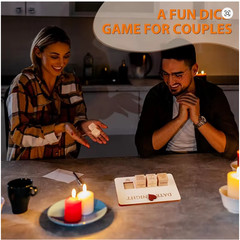 4PCS Date Night Dice Game for Couples Wooden Romantic Anniversary Gift