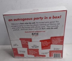 THAT’S WHAT SHE SAID “a twisted game of innuendos” Factory-sealed Box Ages 17+
