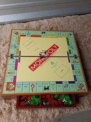 Monopoly Deluxe Wooden Storage Box Parker Brothers Board Game Collector Edition