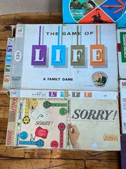 Vintage 1970’s Board Game Lot Monopoly Life Risk Battleship Clue Backgammon