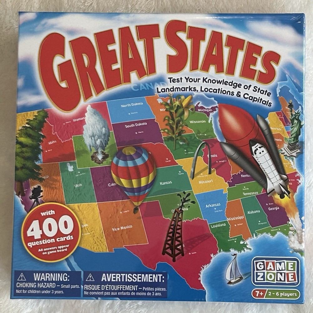 Great states Board Game New sealed GOLD SEAL BEST TOY AWARD WINNER Geography