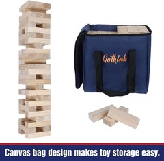 Wooden Giant Tumble Tower Game – 60 Blocks for Thrilling Fun & Skill Development
