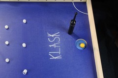 KLASK Magnetic Tabletop Board Game Wood Party Skill Game Extra Magnets Case Box