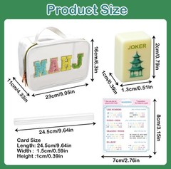 TUSAUW Mini American Mahjong Tile Set Include 166 0.8 Inch Mahjong Tiles 4 Di…