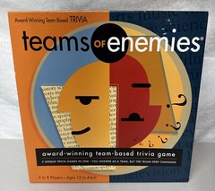 TEAMS OF ENEMIES Award Winning Team Based Trivia Game Ages 12 And Up