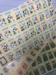 American Mahjong Tiles set ,160 tiles,Blue and white grid
