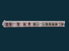 Clear Glitter Acrylic Mahjong Rack Set of 4 with Pushers 18.5″ NMJL Sparkle Rack