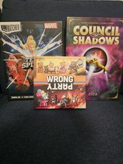 Brand New 3x Board Game Lot: Council of Shadows, Unmatched Marvel, Wrong Party