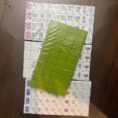 Mahjong Game Set 160 Tiles Modern Pastel Layered Design Complete Set green（4）