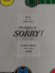 Vtge P.B. SORRY Slide Pursuit Board Game-1964 Complete Bi-lingual Inst.