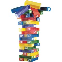 UNO Stacko Party Game Colored Stacking Blocks Balance Big