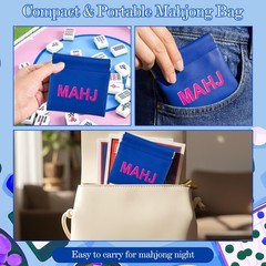 Mahjong Dice Bags 3.8 x 3.9 in PU Squeeze Mahjong Pouch Mini Dice Coin Tiles …