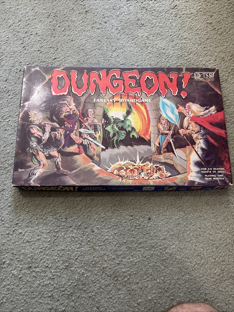 Dungeon! Vintage 1981 TSR Fantasy Boardgame Dungeons & Dragons Era 90% Complete