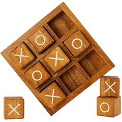 Wooden Tic Tac Toe Game 5.5 Inch – Family Tabletop Fun