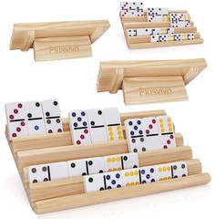 plusvivo Domino Racks with Stand Set of 4, Mexican 10 x 5.5 x 0.79 inches